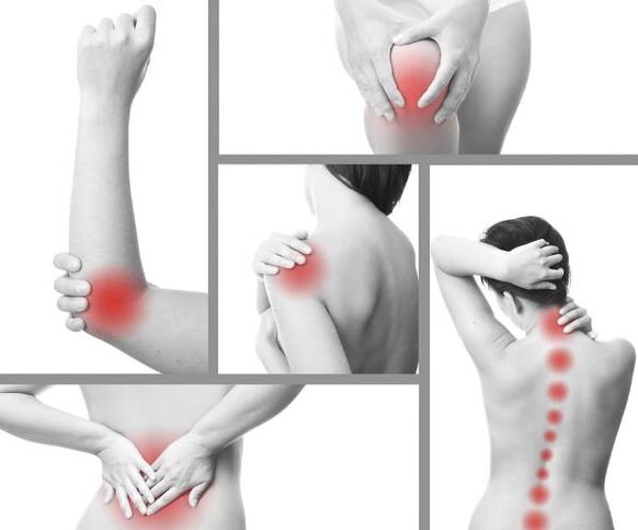 Inflammatory processes in several joints with arthritis