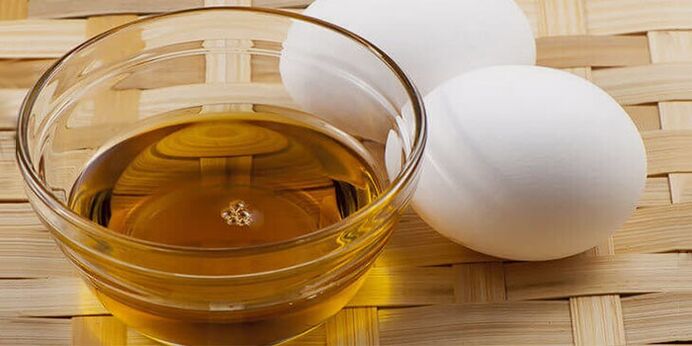 Eggs with oil to prepare a therapeutic ointment